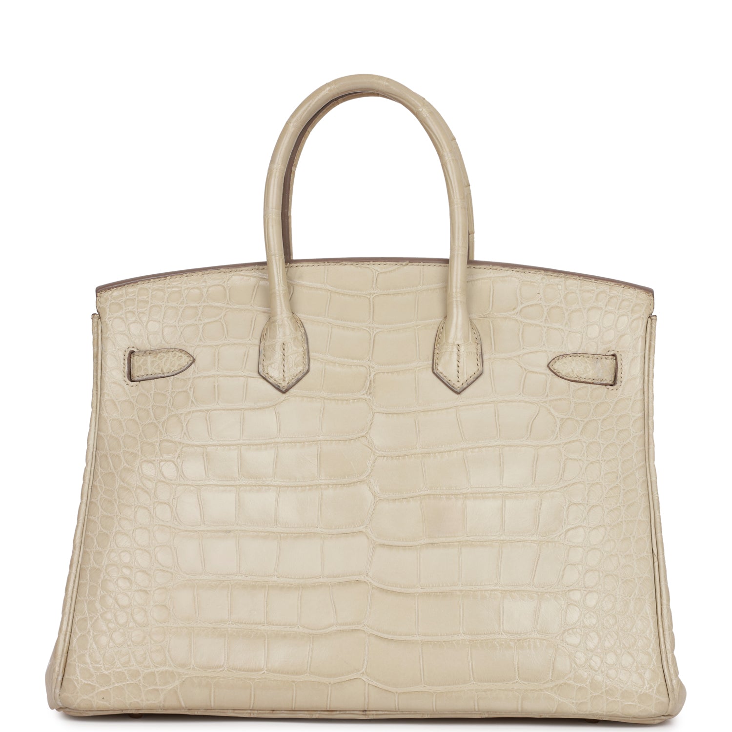 Top Quality Hermes Birkin 35 Beton Matte Alligator Palladium Hardware