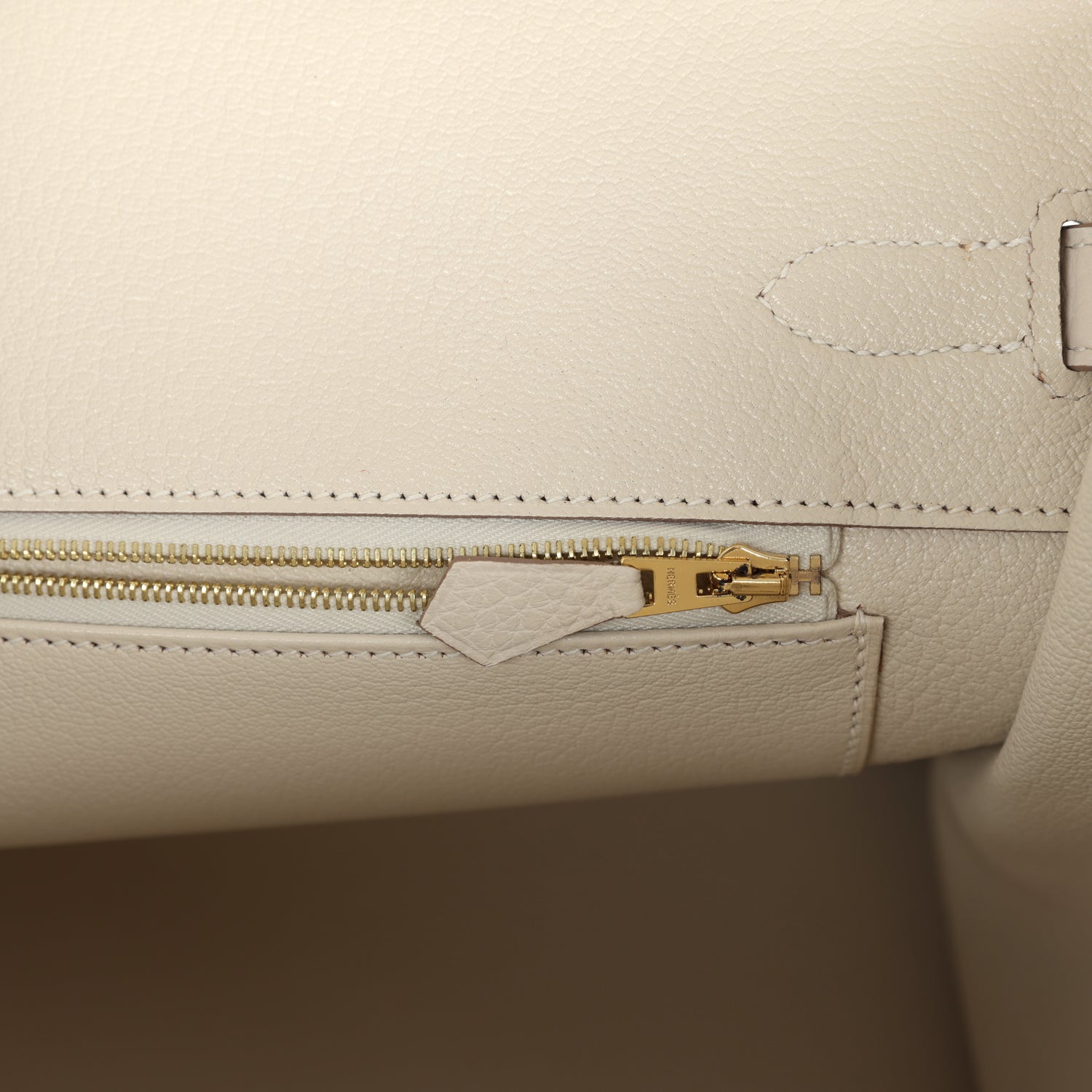Custom "Paradise" Swarovski Crystal Hermes Birkin 35 Craie Togo Gold Hardware