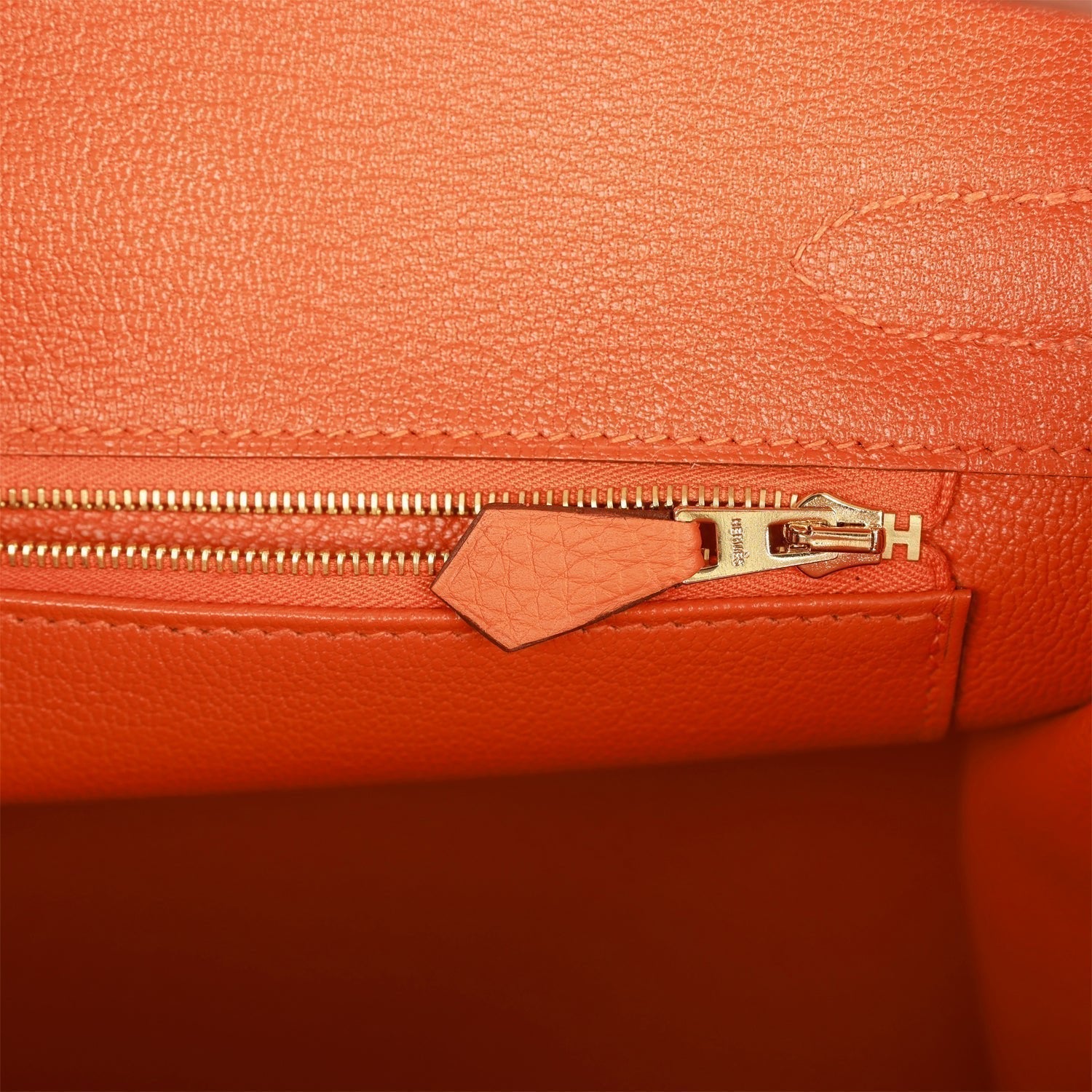 Hermes Birkin 30 Orange Clemence Gold Hardware