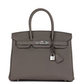 Hermes Birkin 30 Etain Togo Palladium Hardware