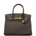 Hermes Birkin 30 Etain Togo Gold Hardware