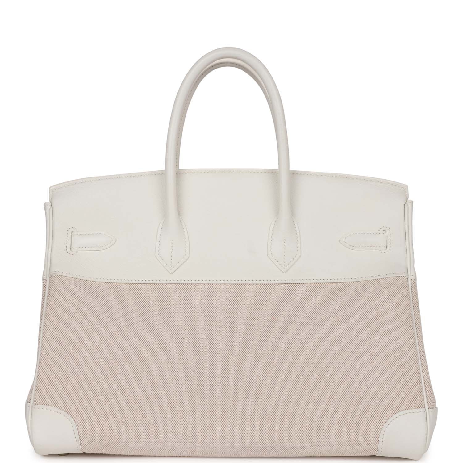 Hermes Birkin 35 White Gulliver and Toile H Palladium Hardware NO RESERVE!