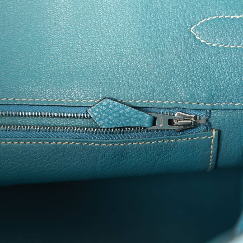 Hermes Birkin 35 Bleu Jean Togo Palladium Hardware