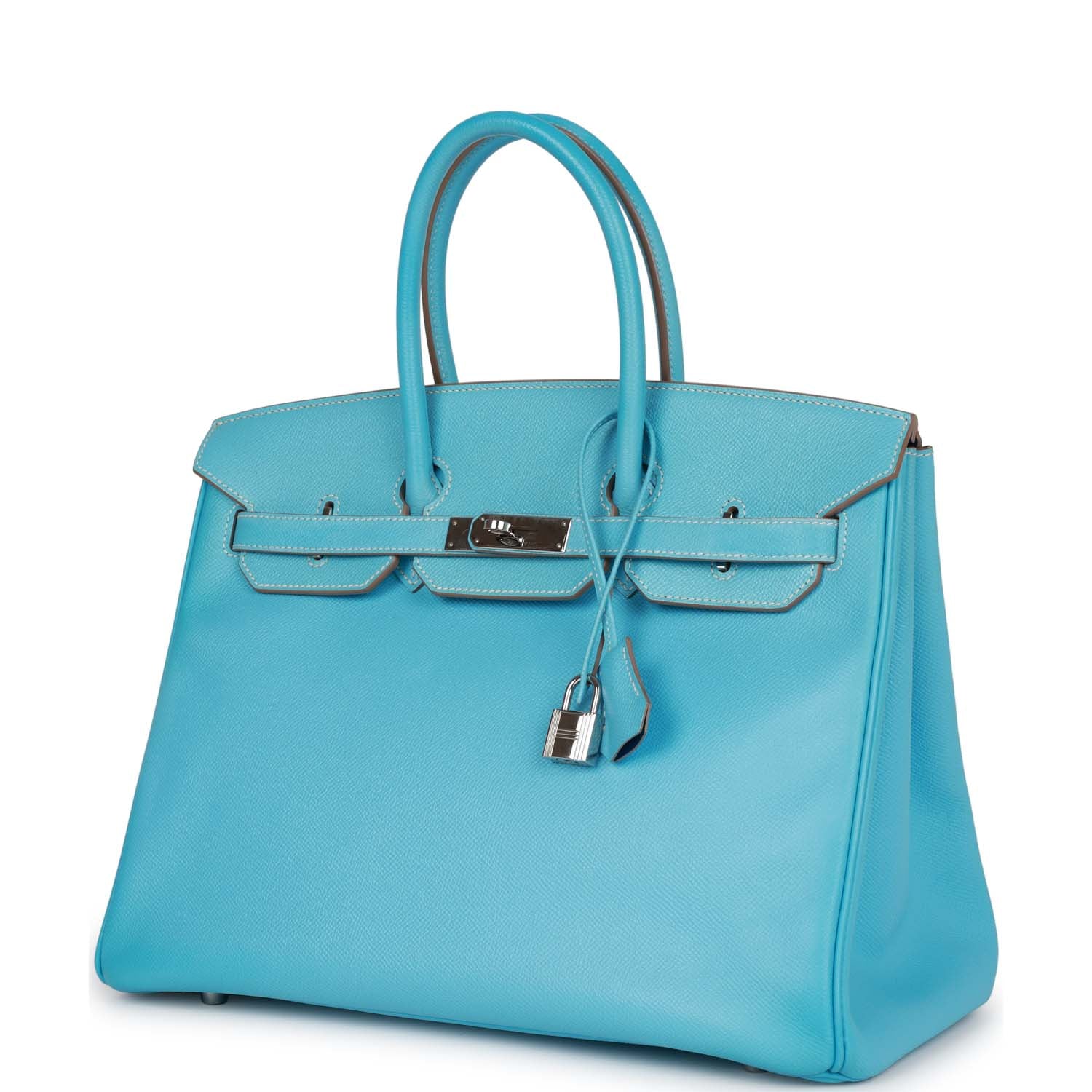 Hermes Birkin 35 Celeste Candy Epsom Palladium Hardware
