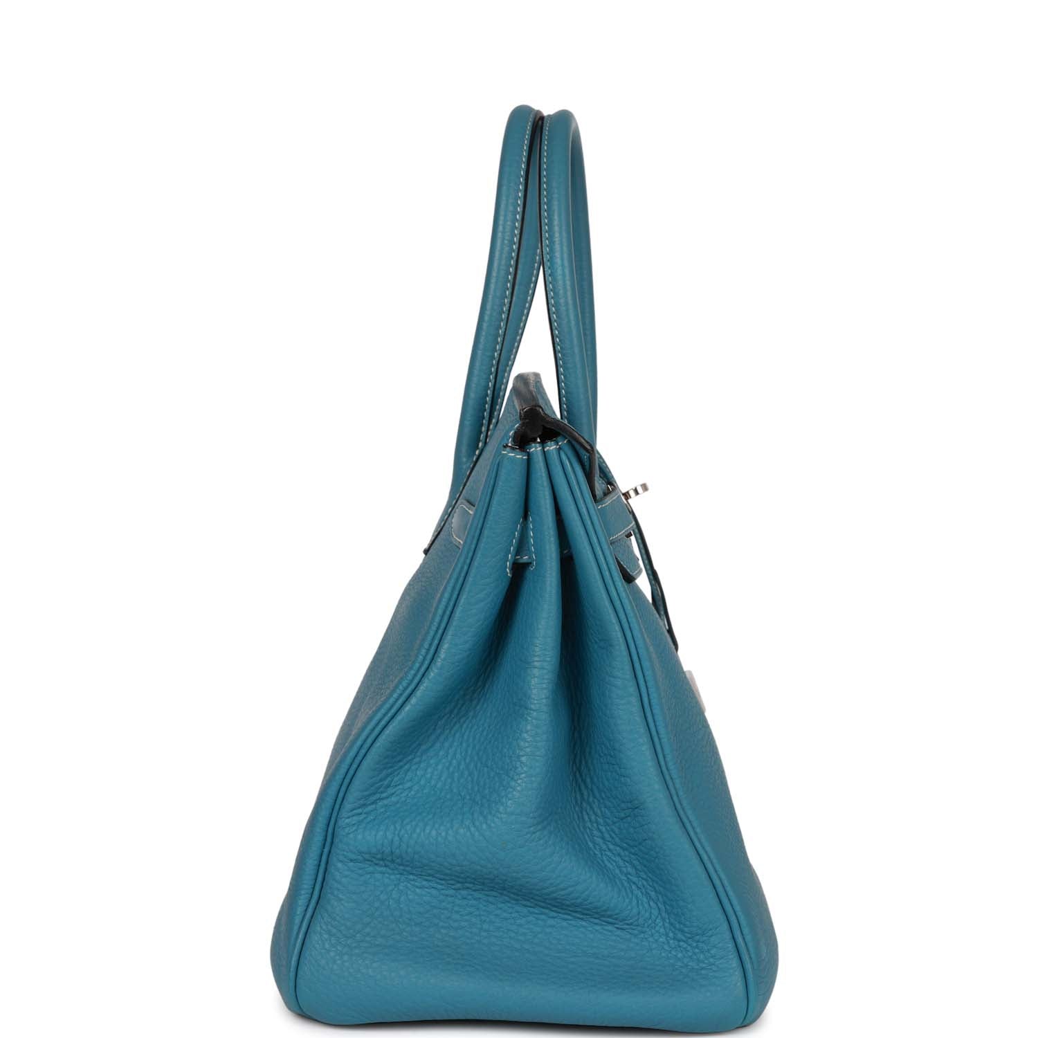 Hermes Birkin 35 Bleu Jean Togo Palladium Hardware