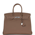 Hermes Birkin 35 Etoupe Togo Palladium Hardware