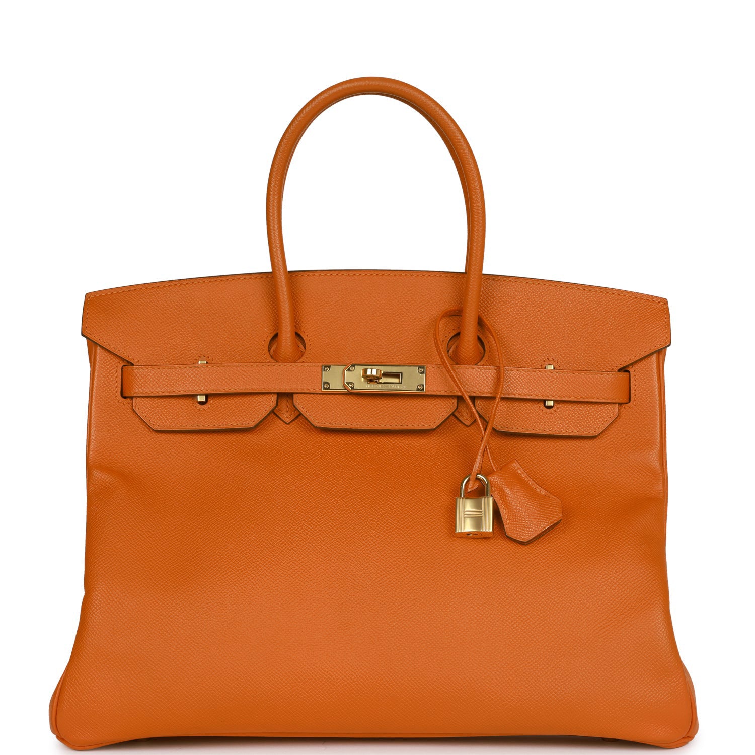ermes Birkin 35 Feu Epsom Gold Hardware