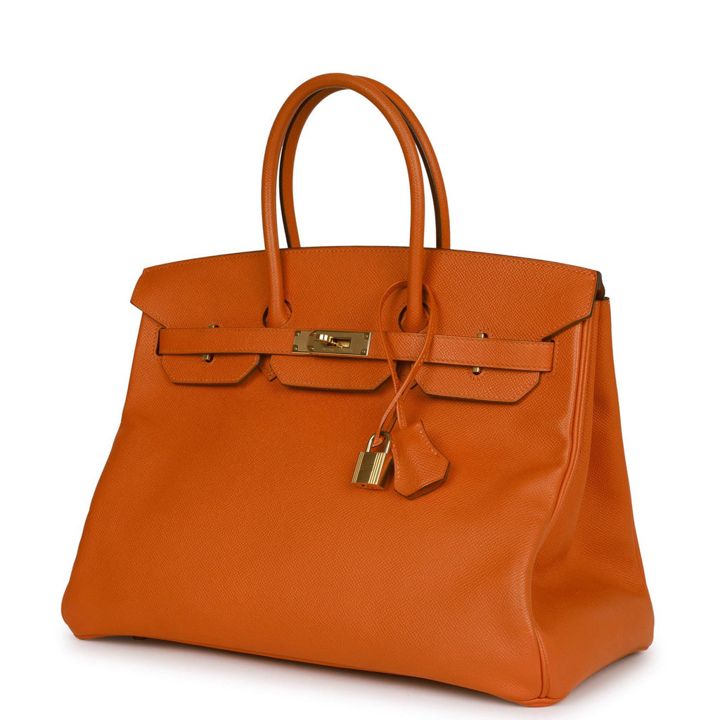 ermes Birkin 35 Feu Epsom Gold Hardware
