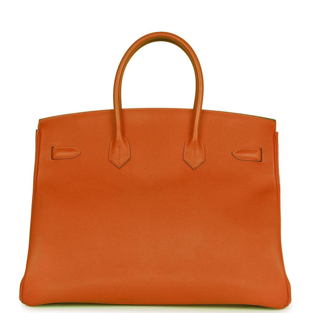 ermes Birkin 35 Feu Epsom Gold Hardware