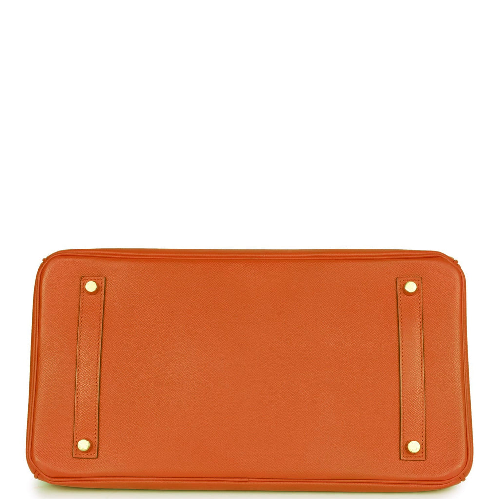 ermes Birkin 35 Feu Epsom Gold Hardware