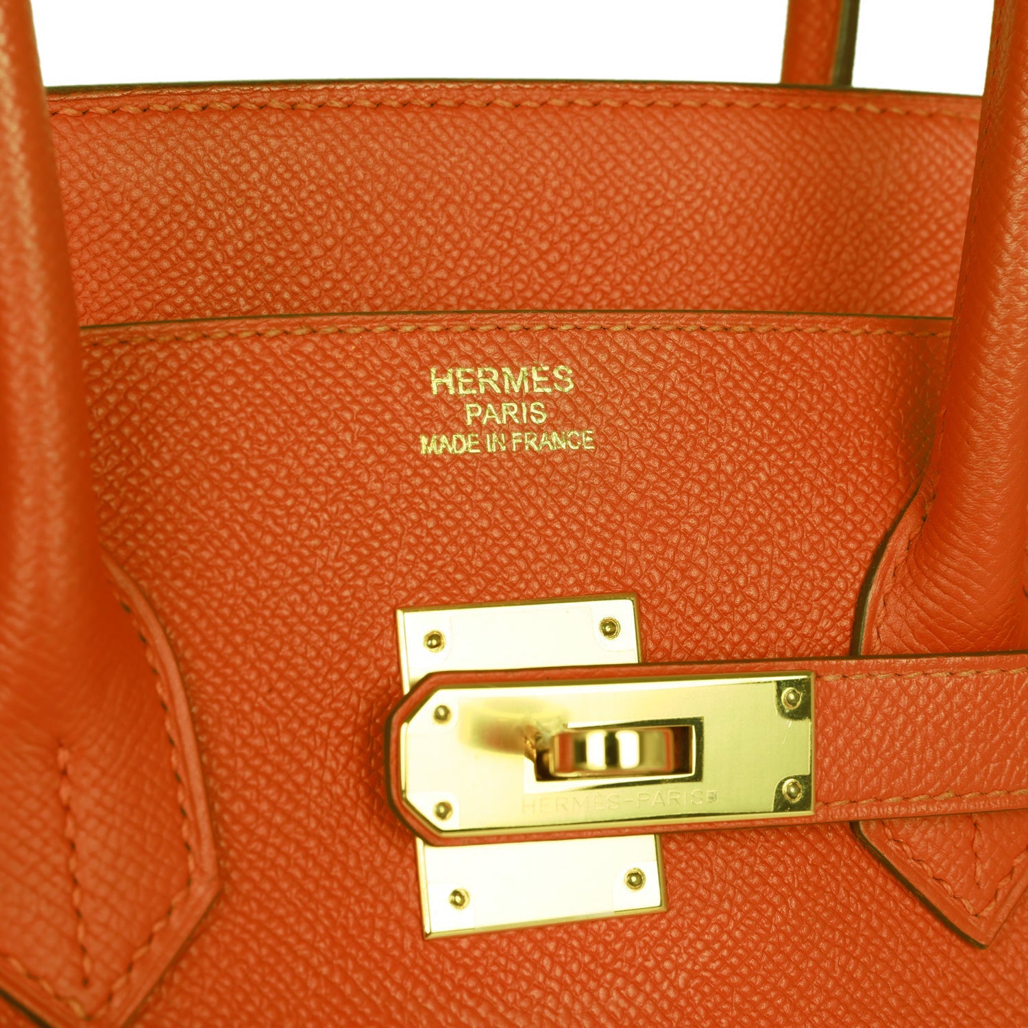 ermes Birkin 35 Feu Epsom Gold Hardware