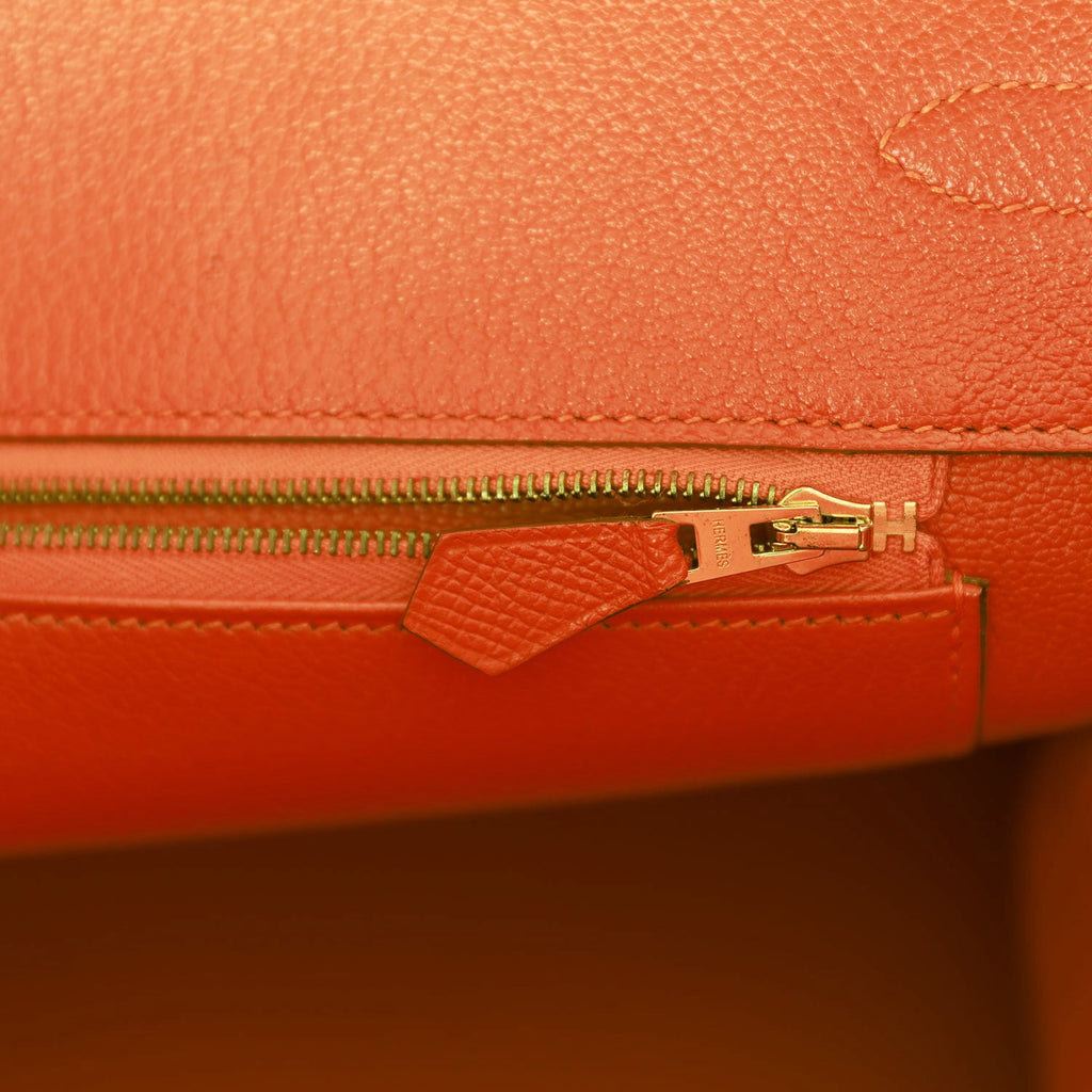 ermes Birkin 35 Feu Epsom Gold Hardware