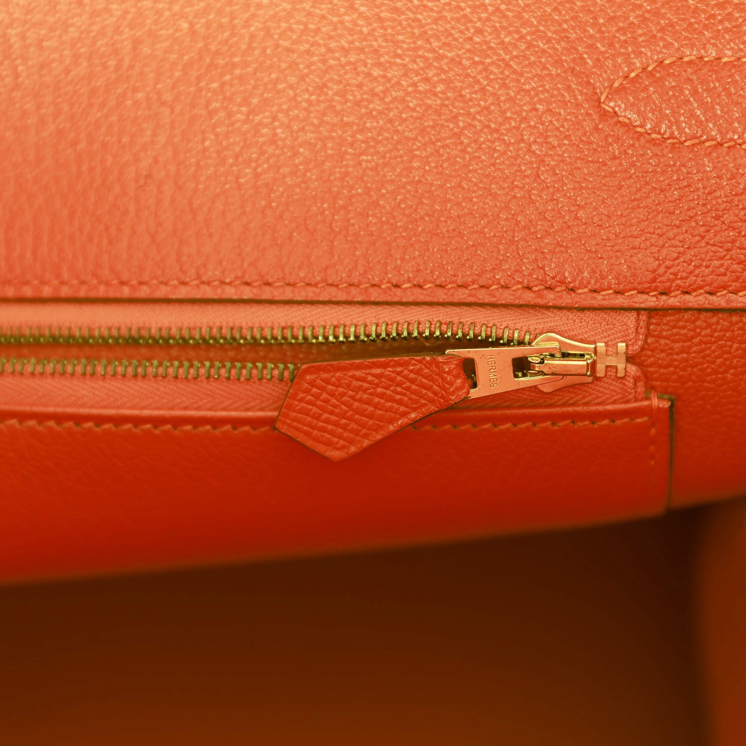 ermes Birkin 35 Feu Epsom Gold Hardware