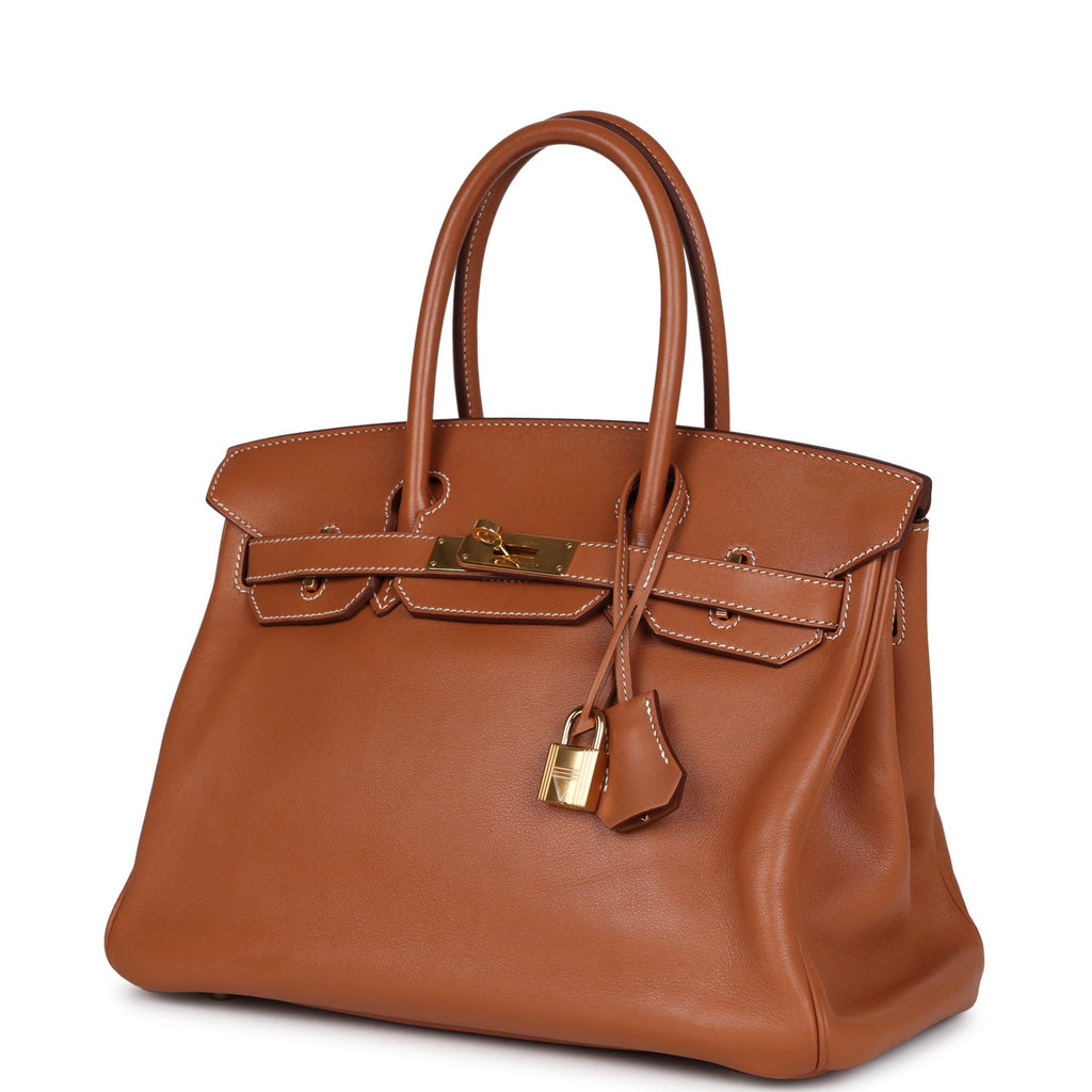 New Hermes Birkin 30 Fauve Swift Gold Hardware