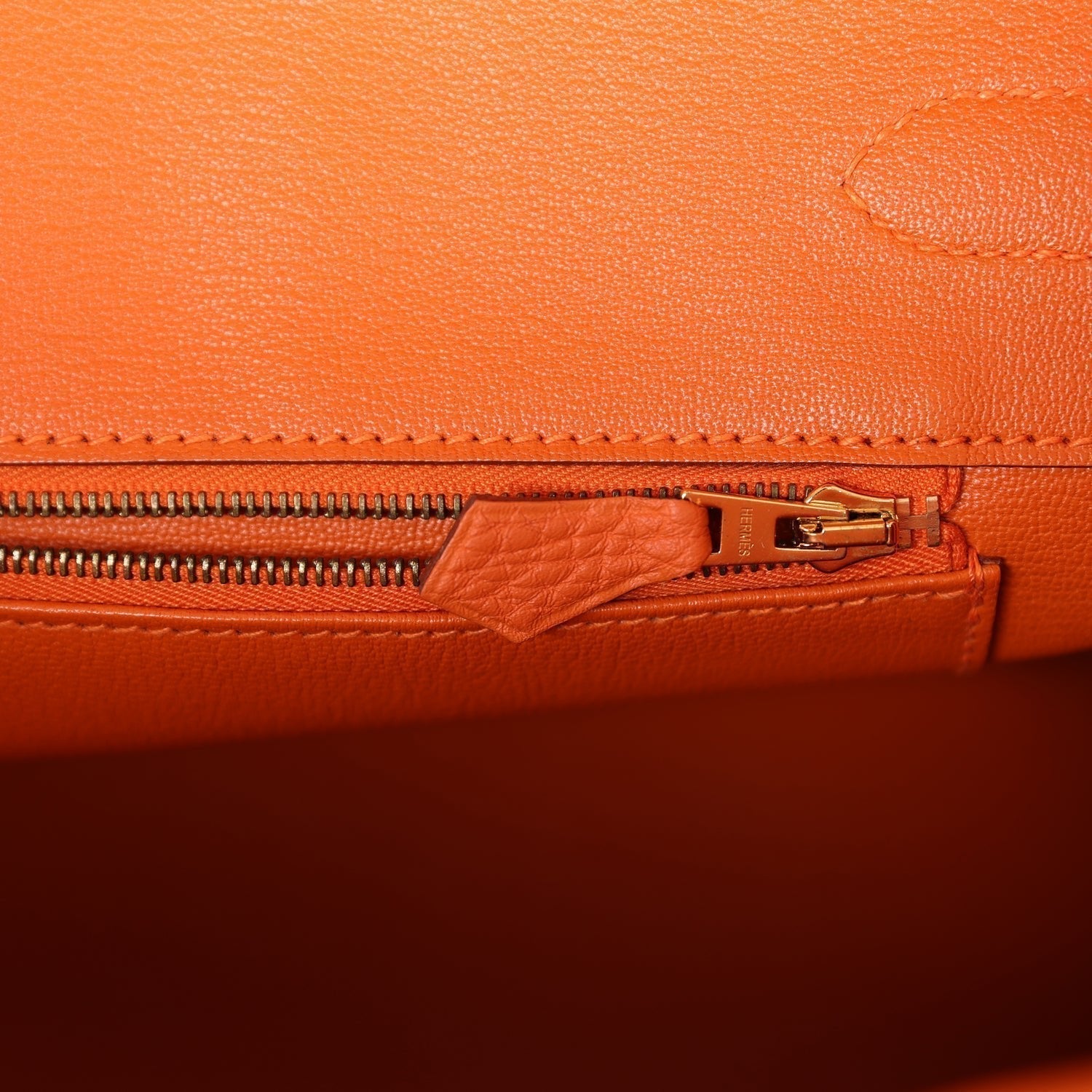 Hermes Birkin 35 Orange H Clemence Gold Hardware