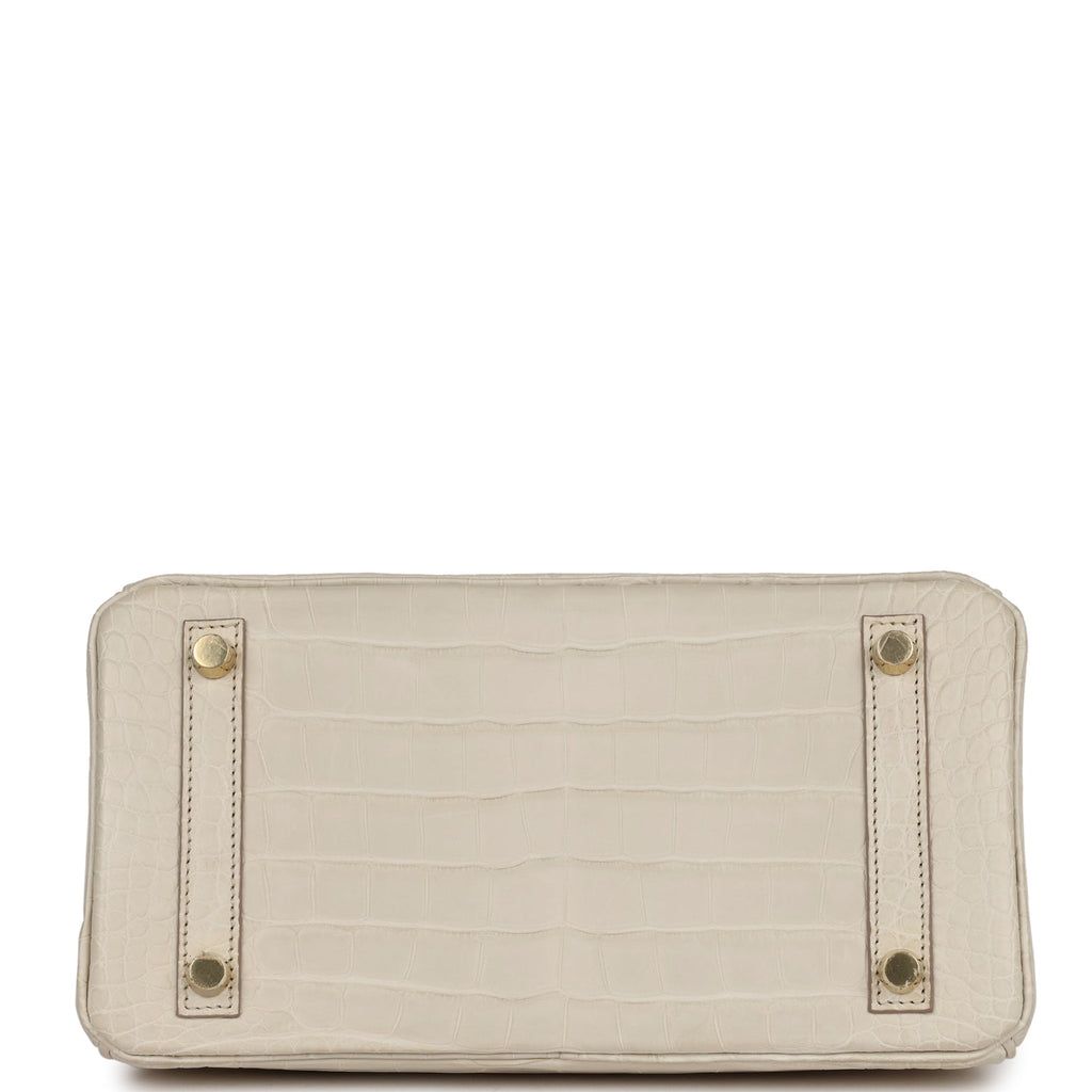 Hermes Birkin 25 Beton Matte Alligator Gold Hardware
