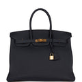 Hermes Birkin 35 Bleu Nuit Togo Gold Hardware