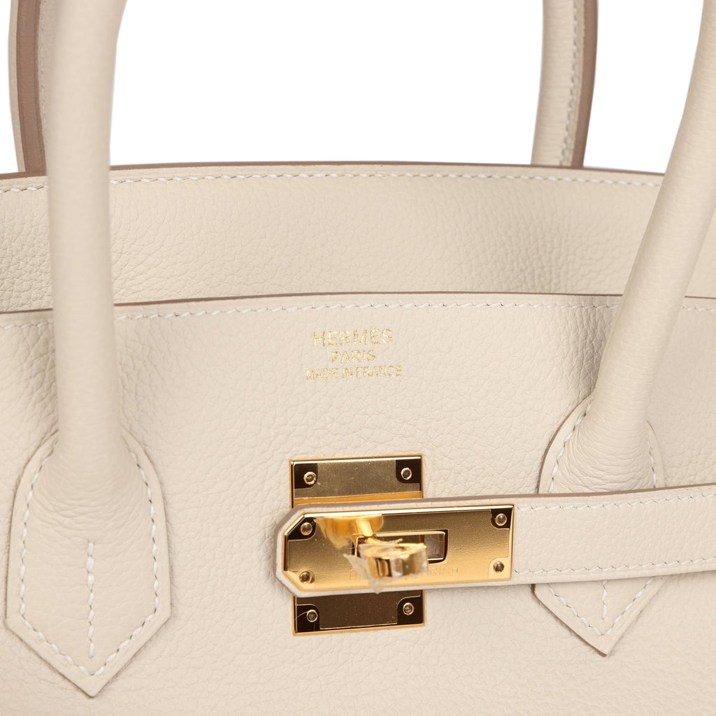 Hermes Birkin 35 Craie Togo Gold Hardware