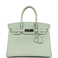 Hermes Birkin 30 Vert D'Eau Matte Alligator Palladium Hardware