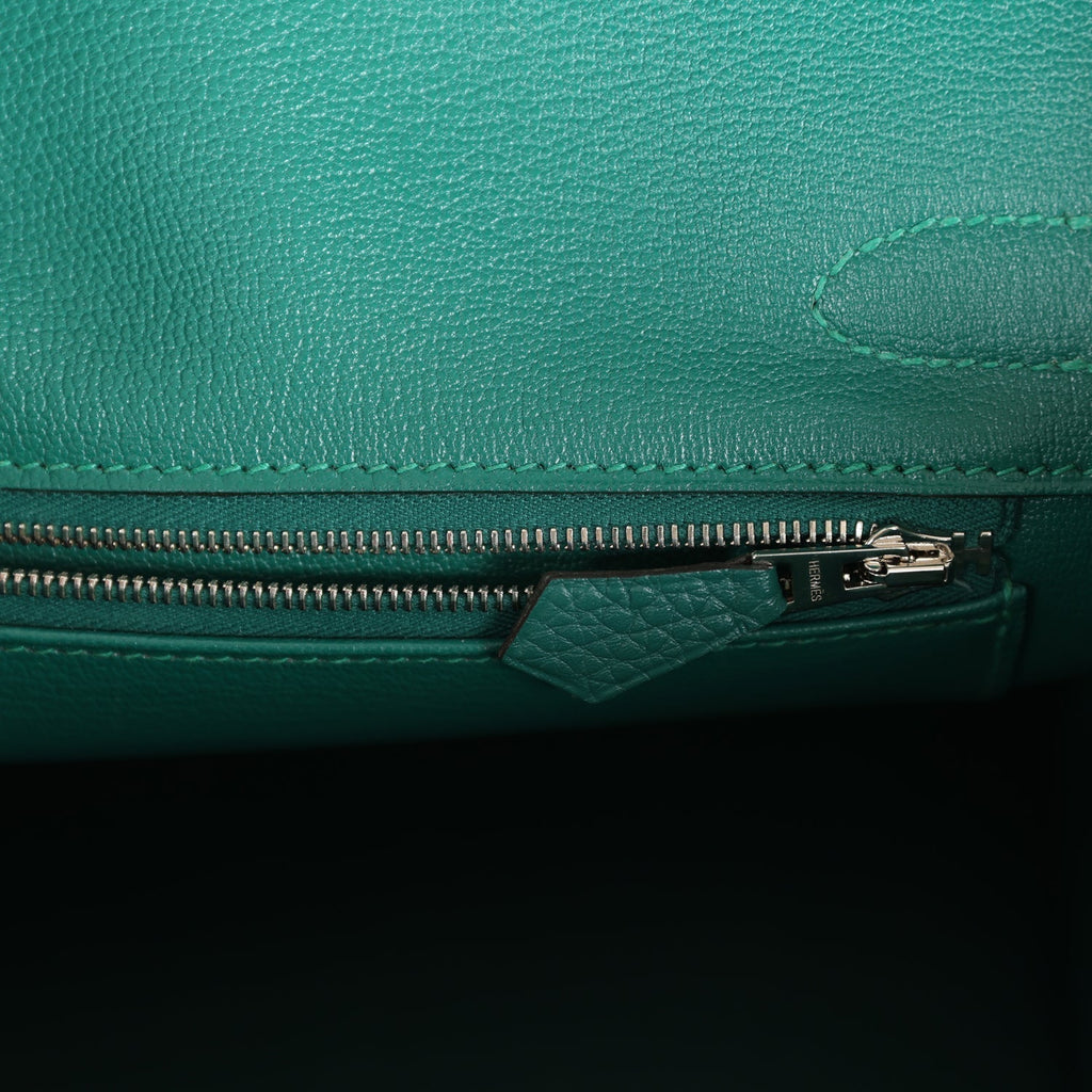 Hermes Birkin 30 Malachite Togo Palladium Hardware