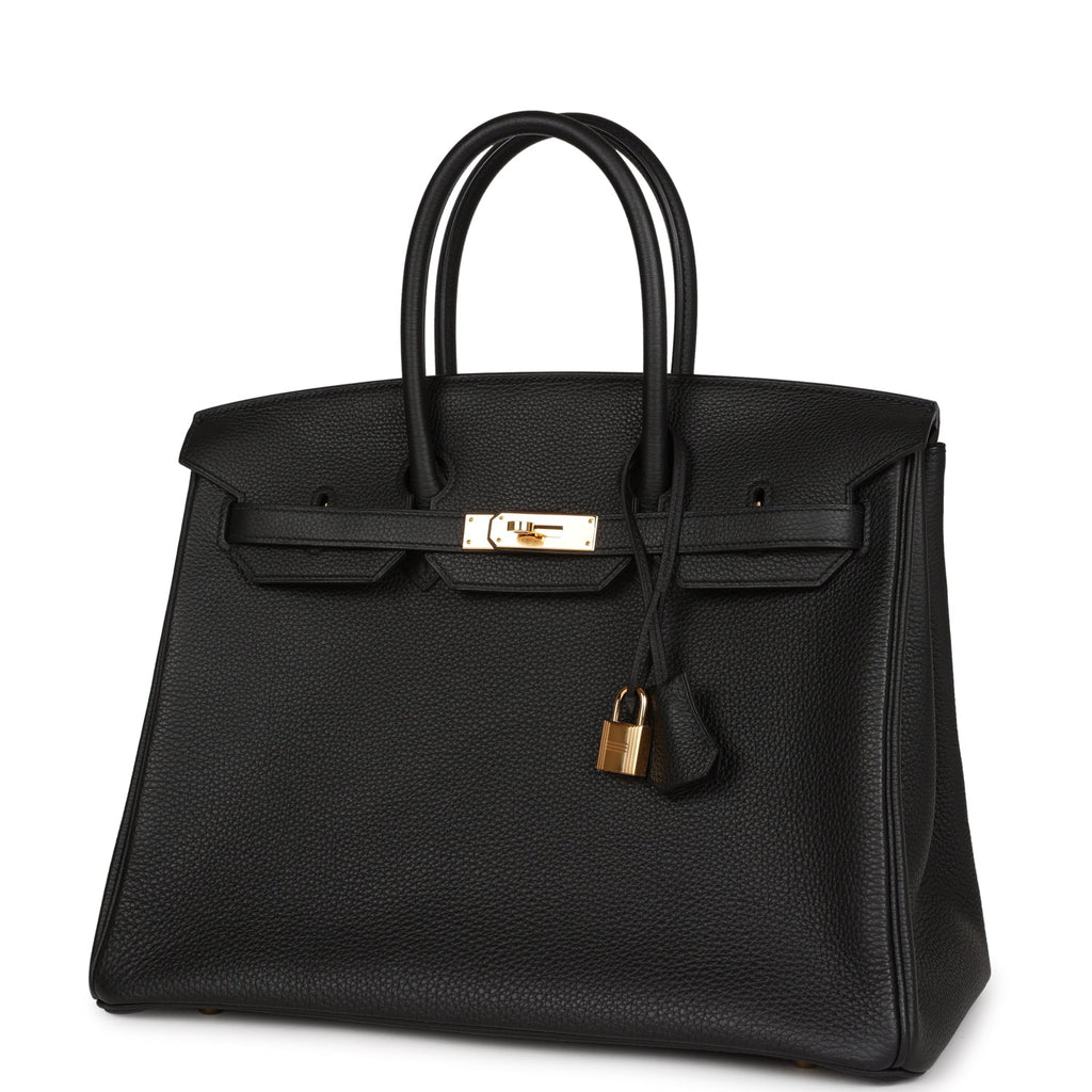 Hermes Birkin 35 Black Togo Gold Hardware