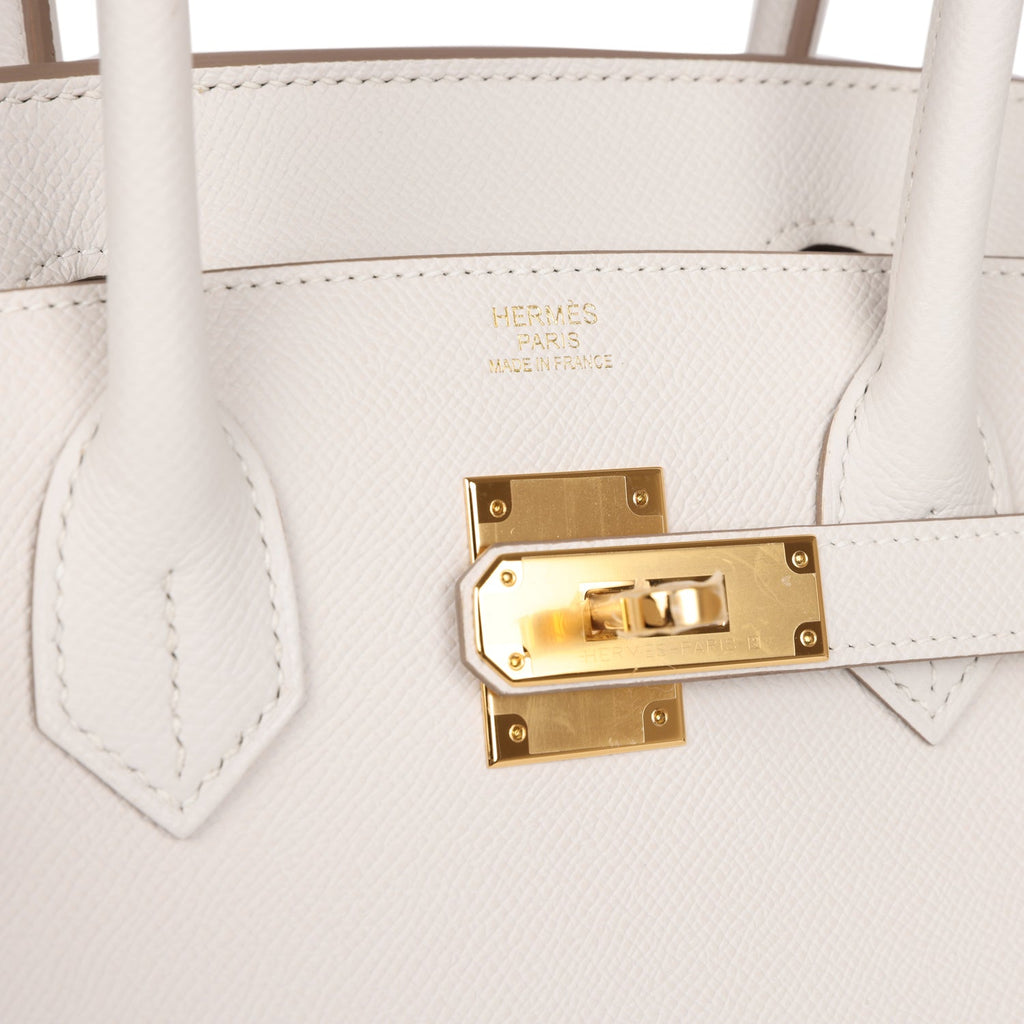 Hermes Birkin Sellier 30 Gris Pale Epsom Gold Hardware