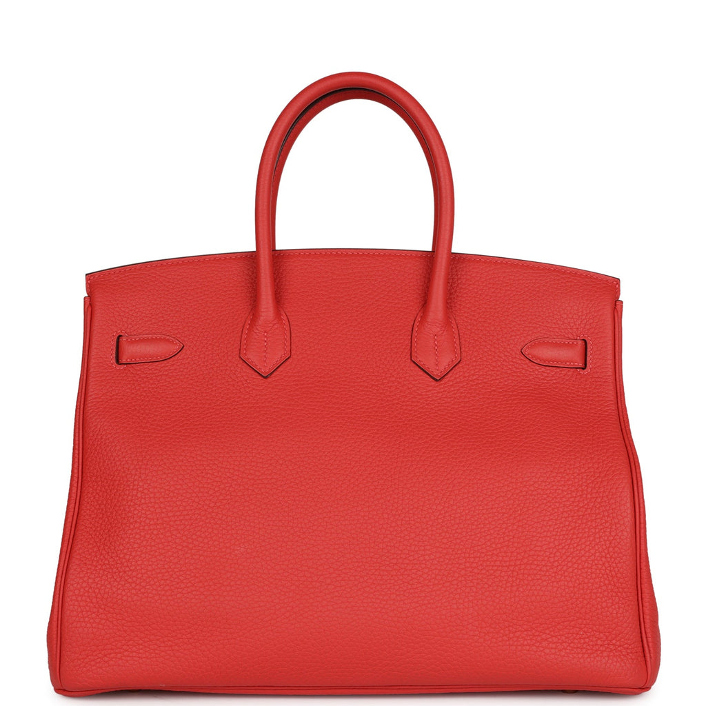 Hermes Birkin 35 Vermillion Togo Gold Hardware