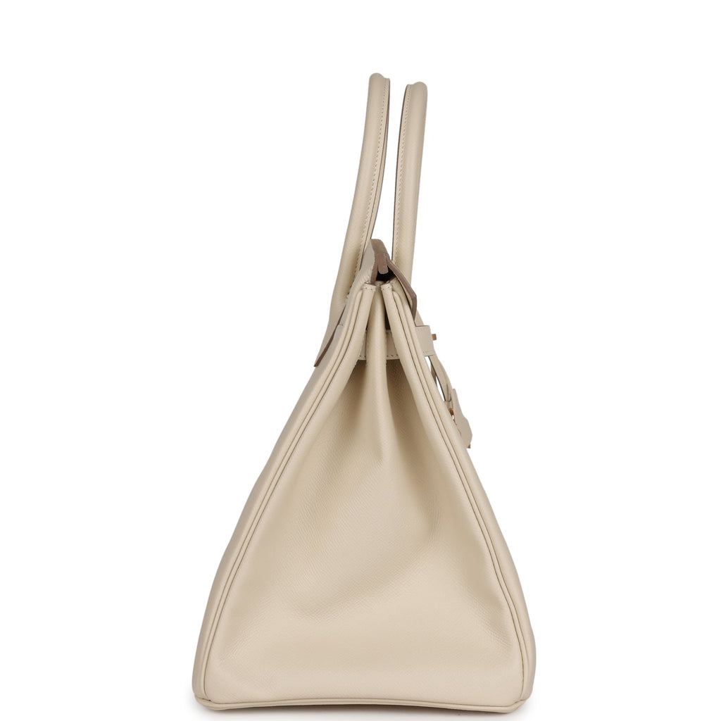 Hermes Birkin 35 Craie Epsom Rose Gold Hardware