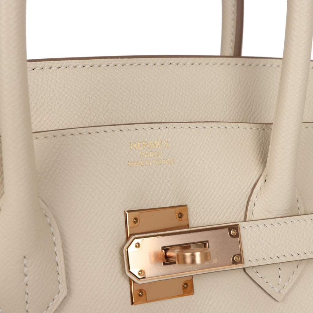 Hermes Birkin 35 Craie Epsom Rose Gold Hardware