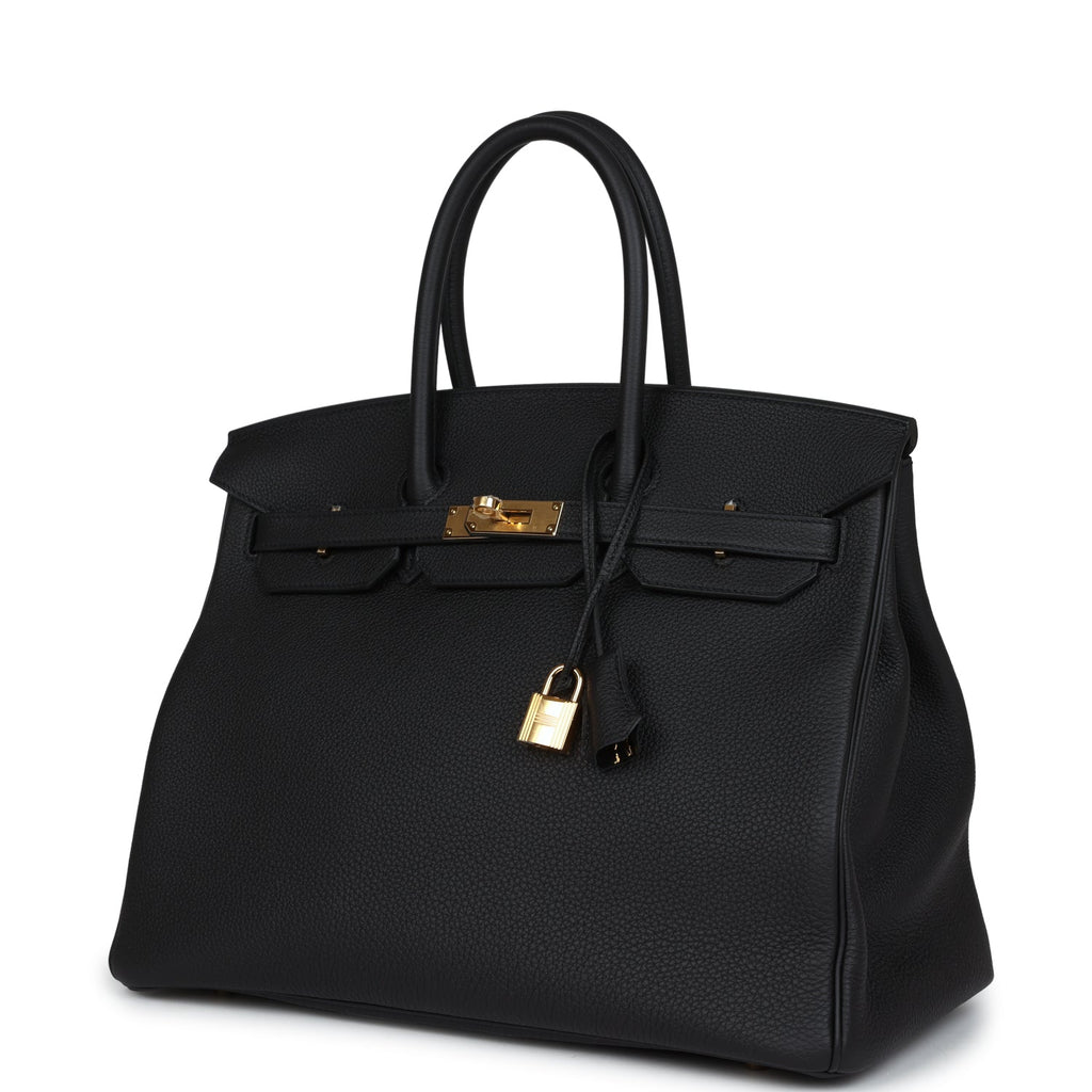Hermes Birkin 35 Black Togo Gold Hardware