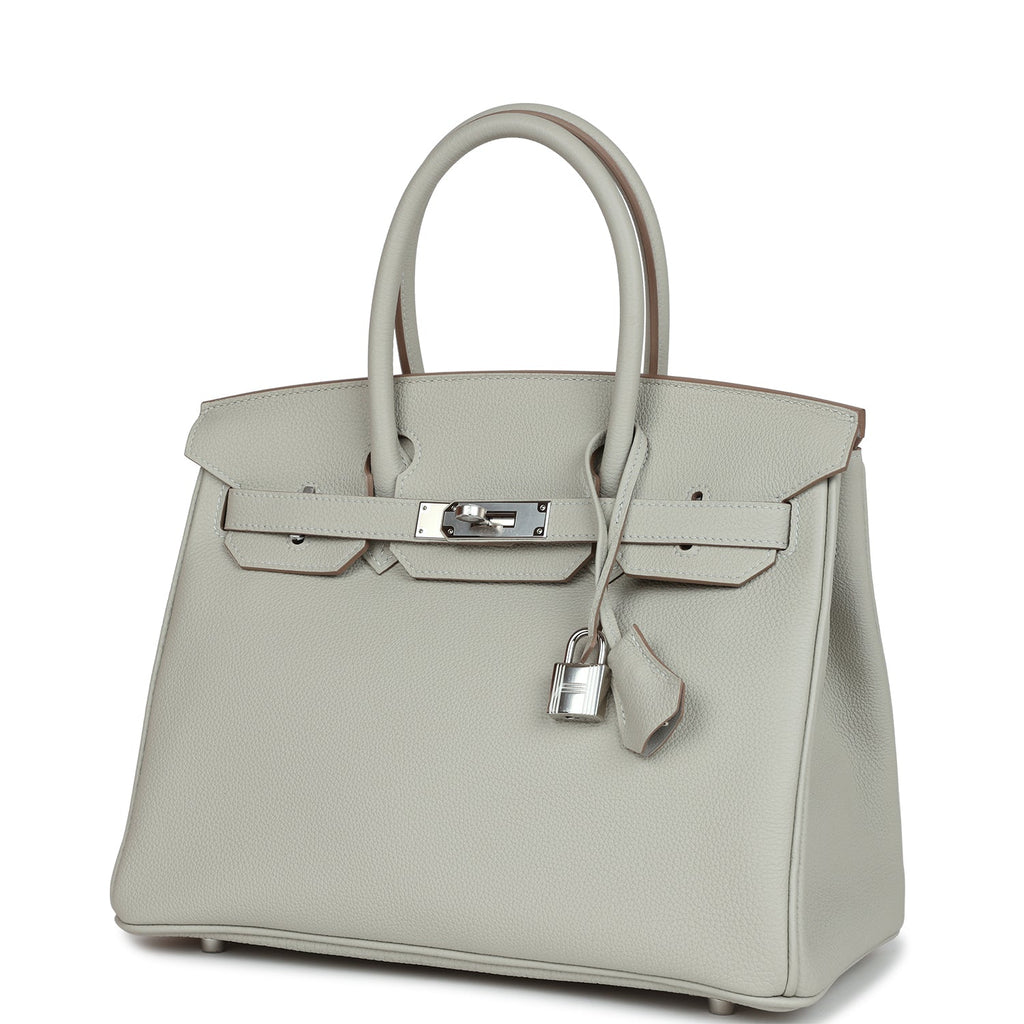 Hermes Birkin 30 Gris Perle Togo Palladium Hardware