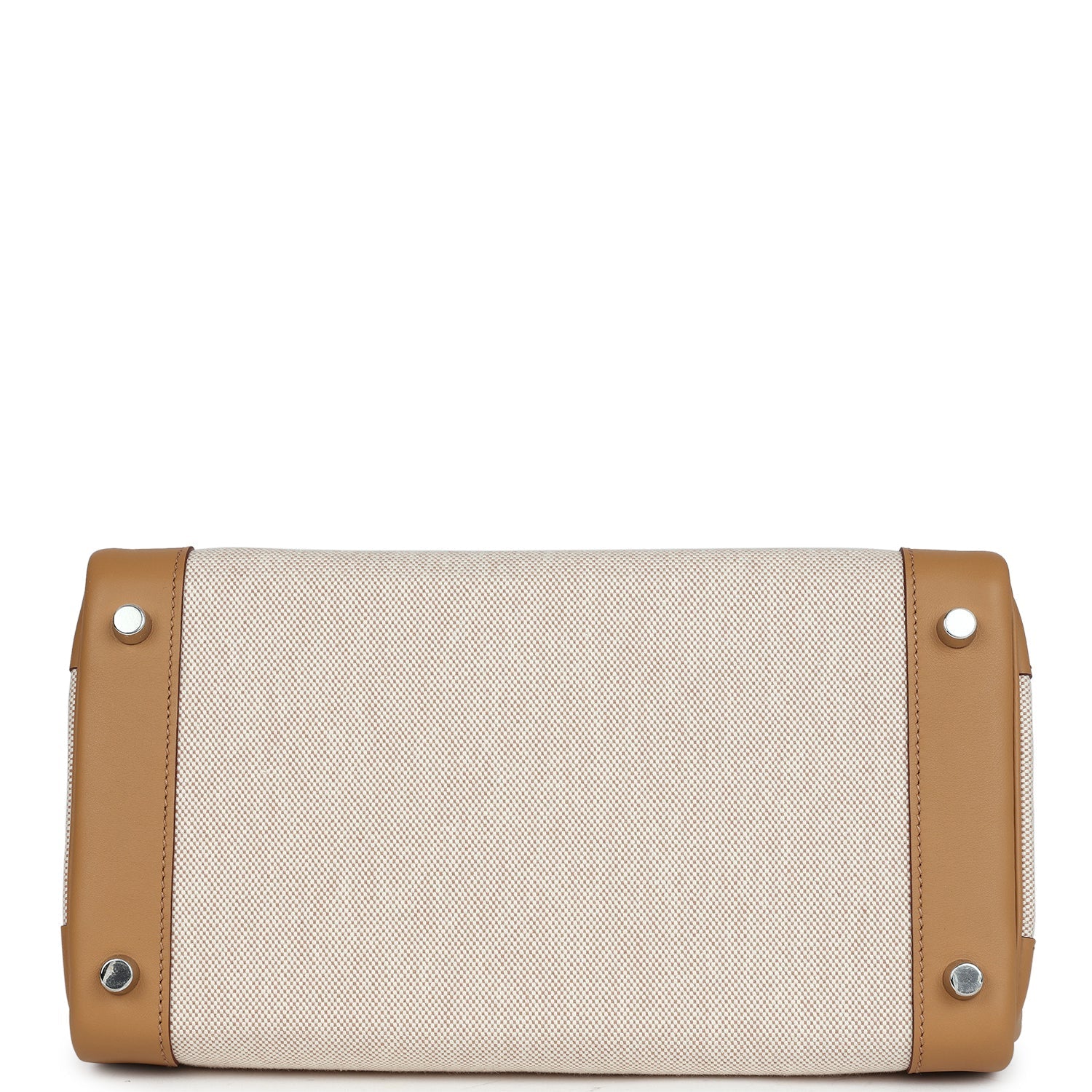 Hermes Birkin 30 Biscuit Swift and Ecru Toile Palladium Hardware