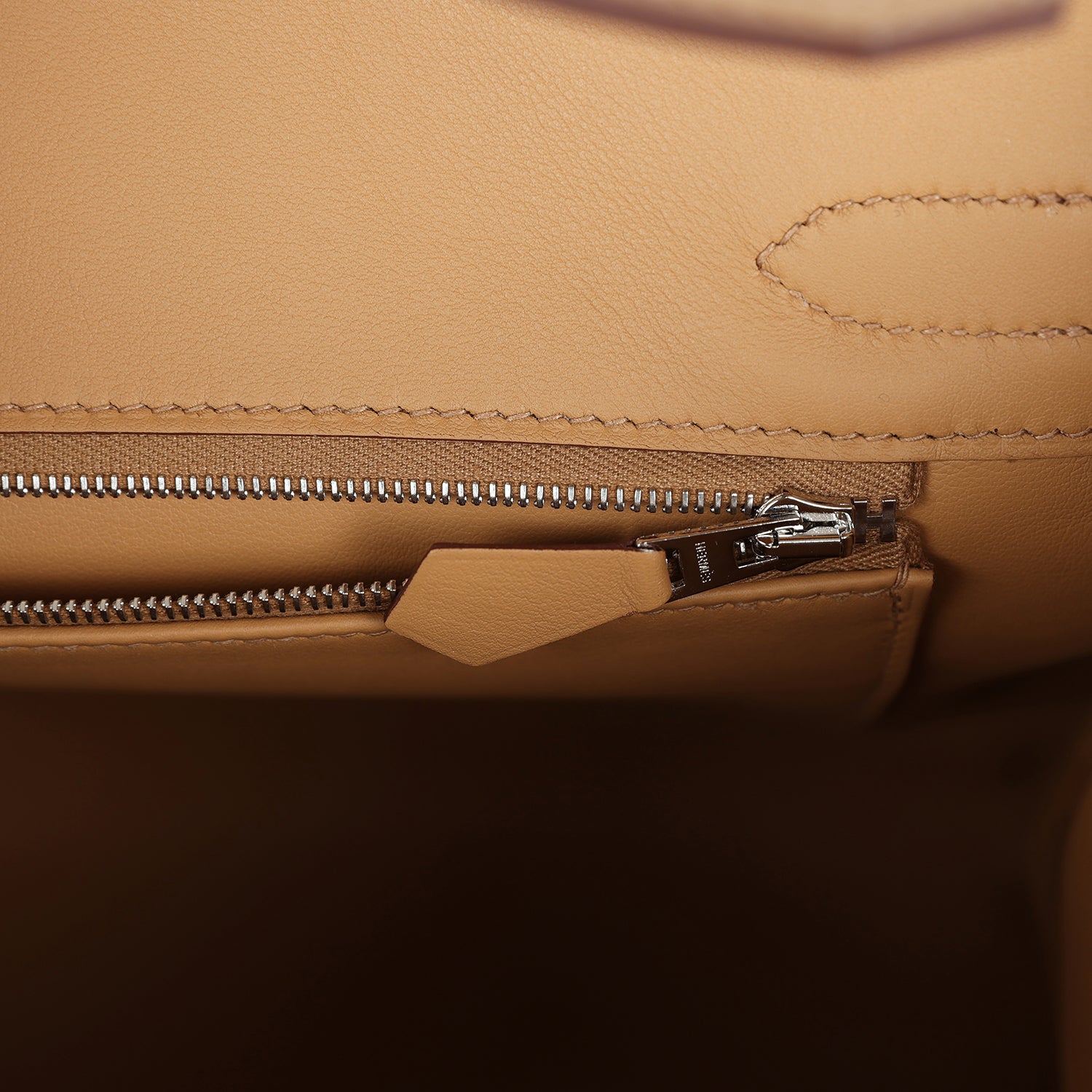 Hermes Birkin 30 Biscuit Swift and Ecru Toile Palladium Hardware