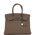 Hermes Birkin 30 Etoupe Togo Palladium Hardware
