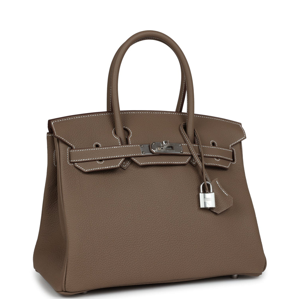 Hermes Birkin 30 Etoupe Togo Palladium Hardware