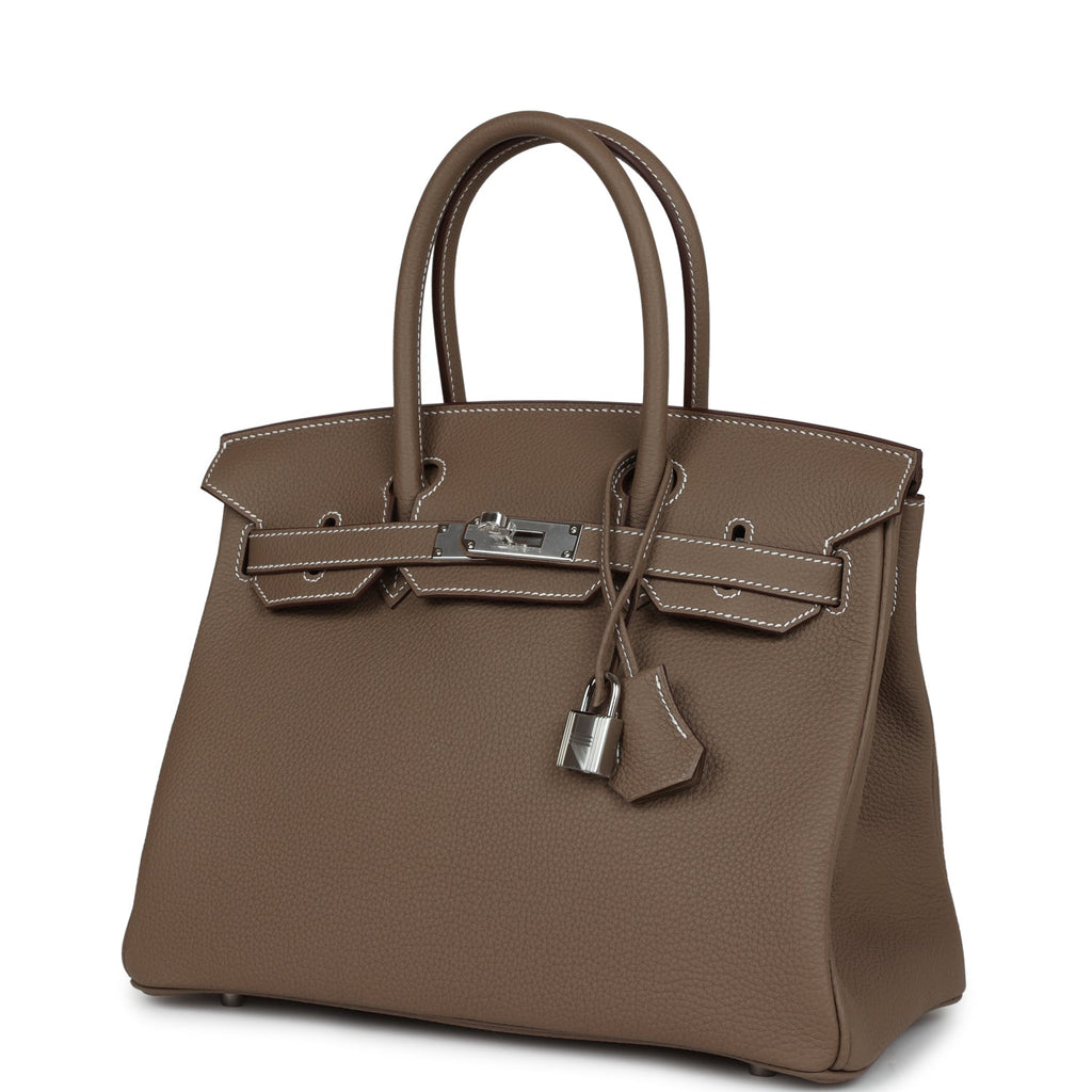 Hermes Birkin 30 Etoupe Togo Palladium Hardware