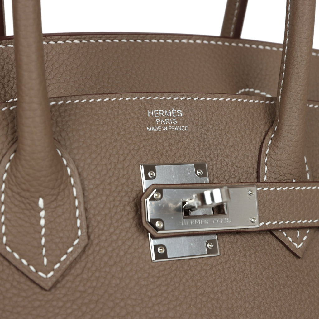 Hermes Birkin 30 Etoupe Togo Palladium Hardware