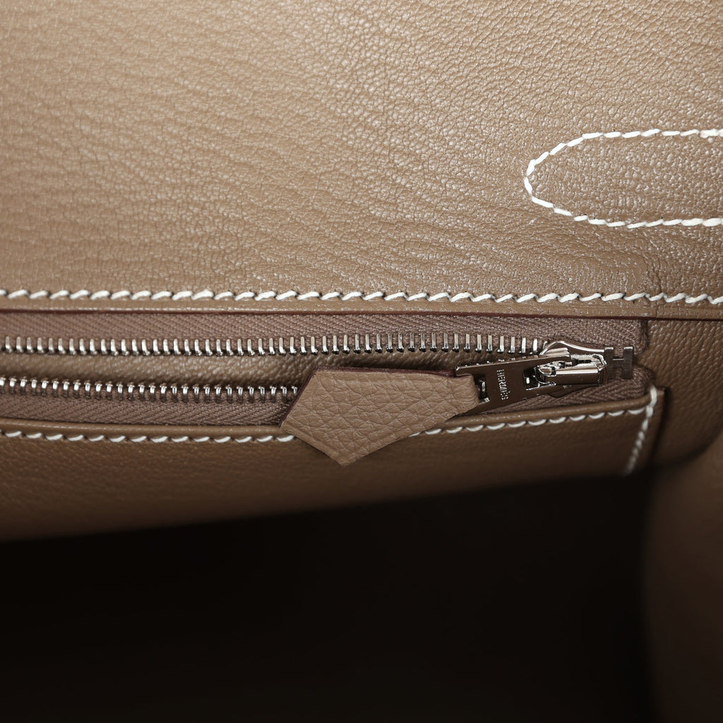 Hermes Birkin 30 Etoupe Togo Palladium Hardware
