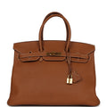 Hermes Birkin 35 Gold Togo Gold Hardware