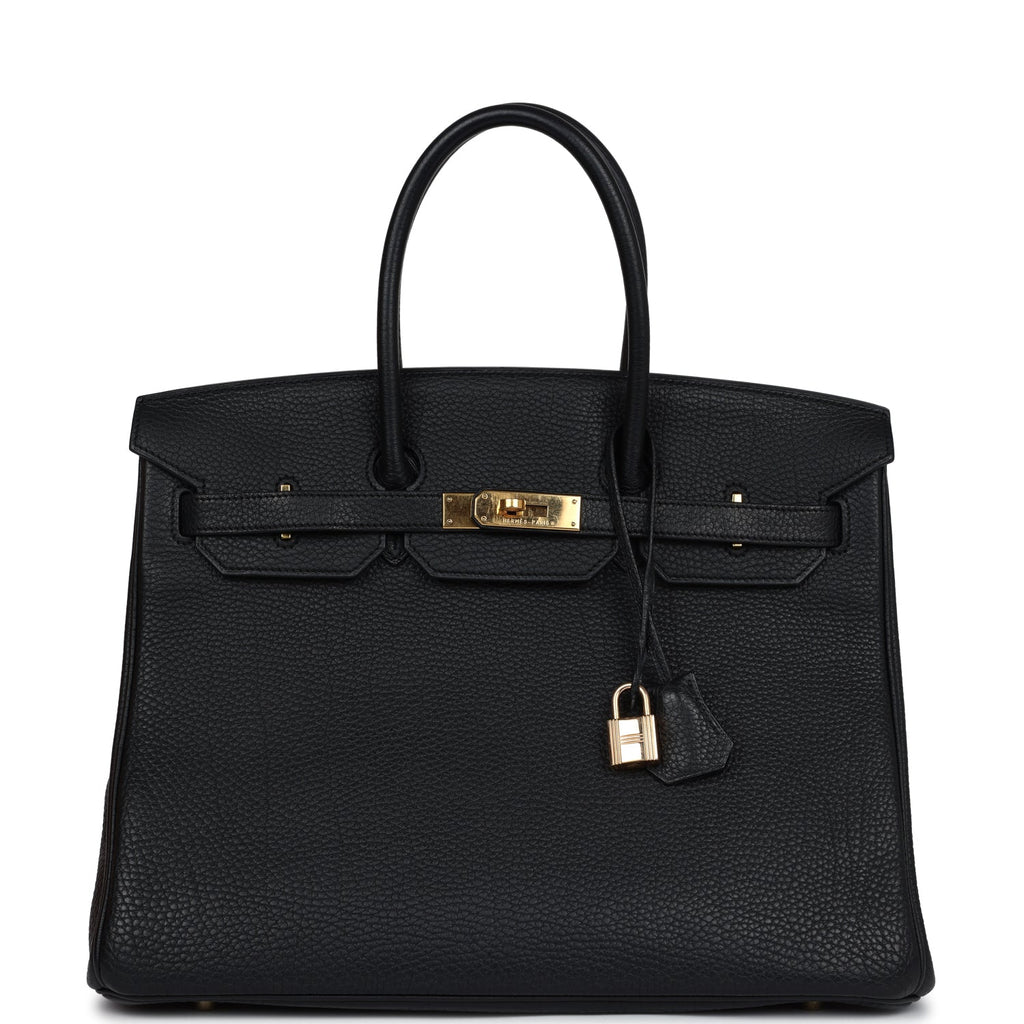 Hermes Birkin 35 Black Togo Gold Hardware