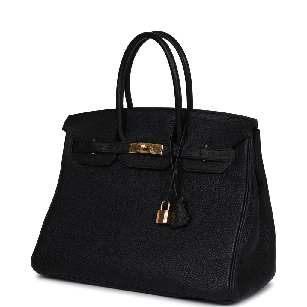 Hermes Birkin 35 Black Togo Gold Hardware