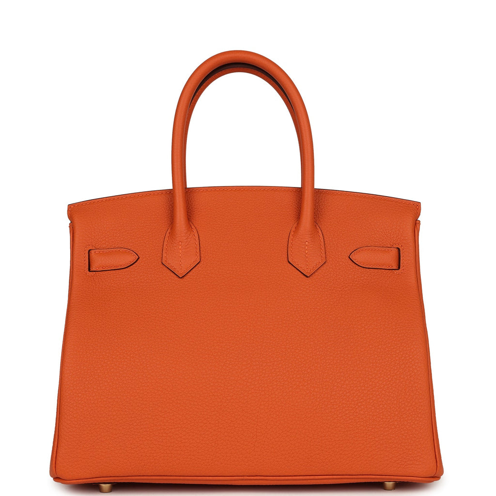 Hermes Birkin 30 Orange Togo Gold Hardware