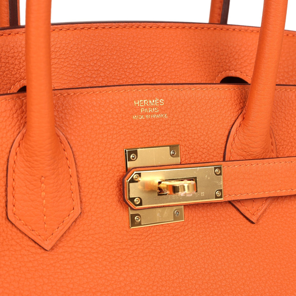 Hermes Birkin 30 Orange Togo Gold Hardware