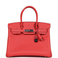 New Hermes Birkin 30 Rose Jaipur Epsom Palladium Hardware