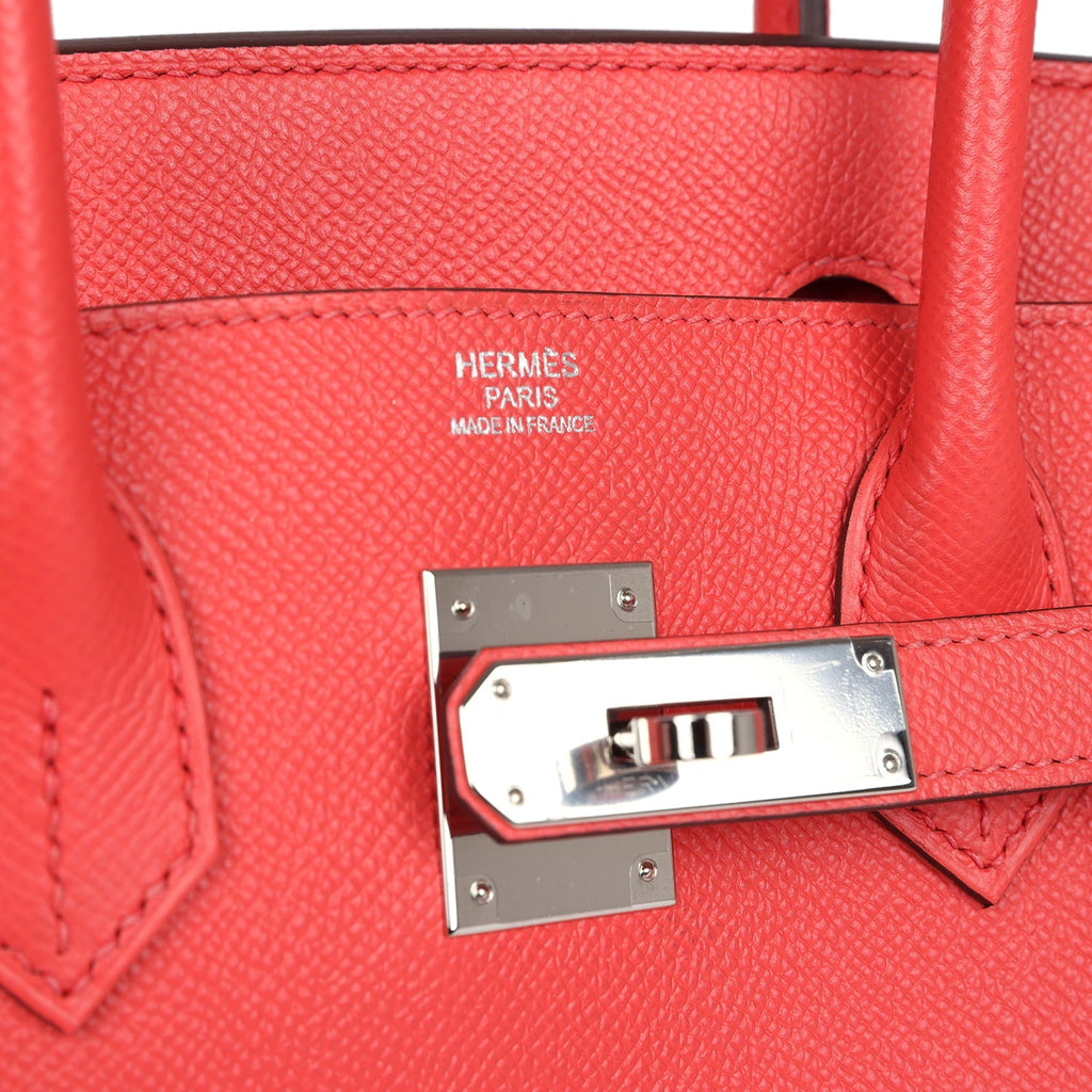 New Hermes Birkin 30 Rose Jaipur Epsom Palladium Hardware