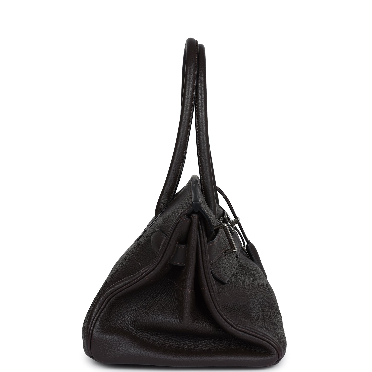 Hermes Shoulder Birkin 42 JPG Chocolate Clemence Palladium Hardware