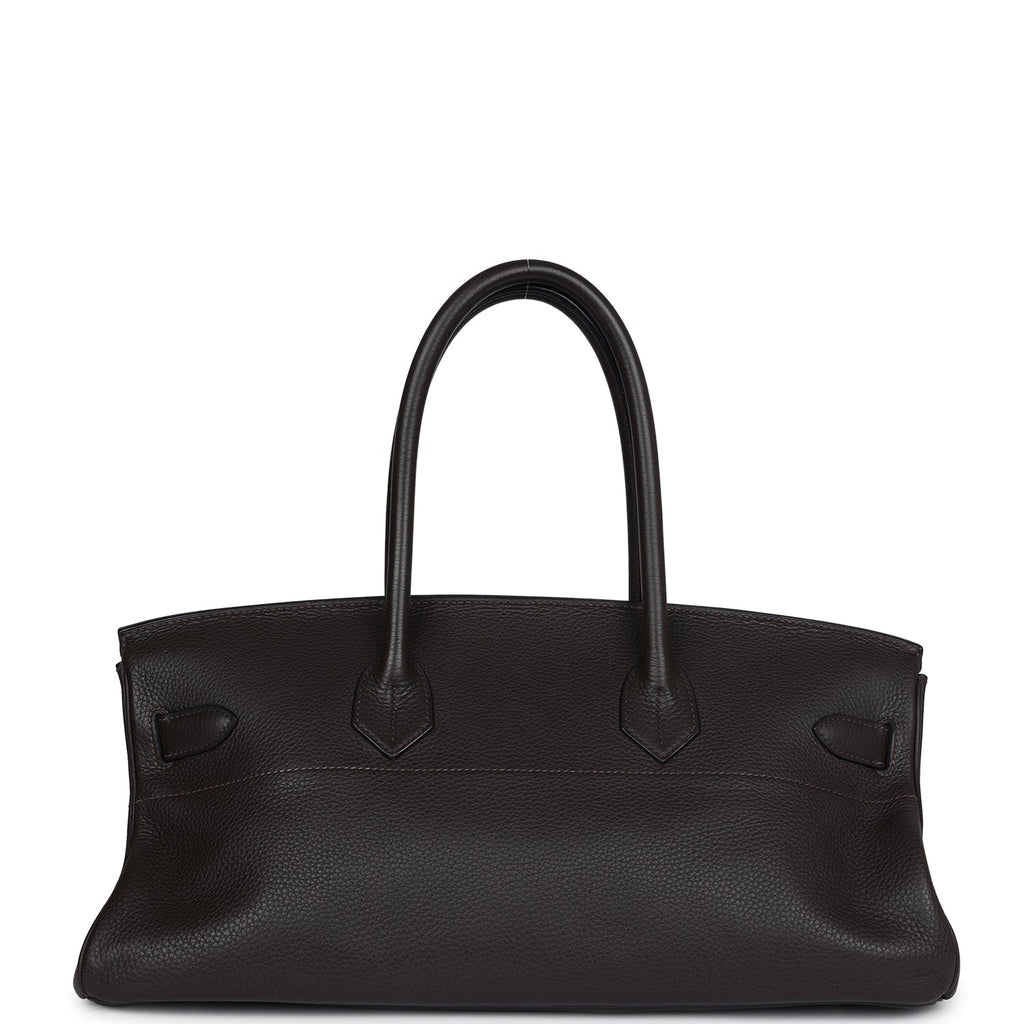 Hermes Shoulder Birkin 42 JPG Chocolate Clemence Palladium Hardware