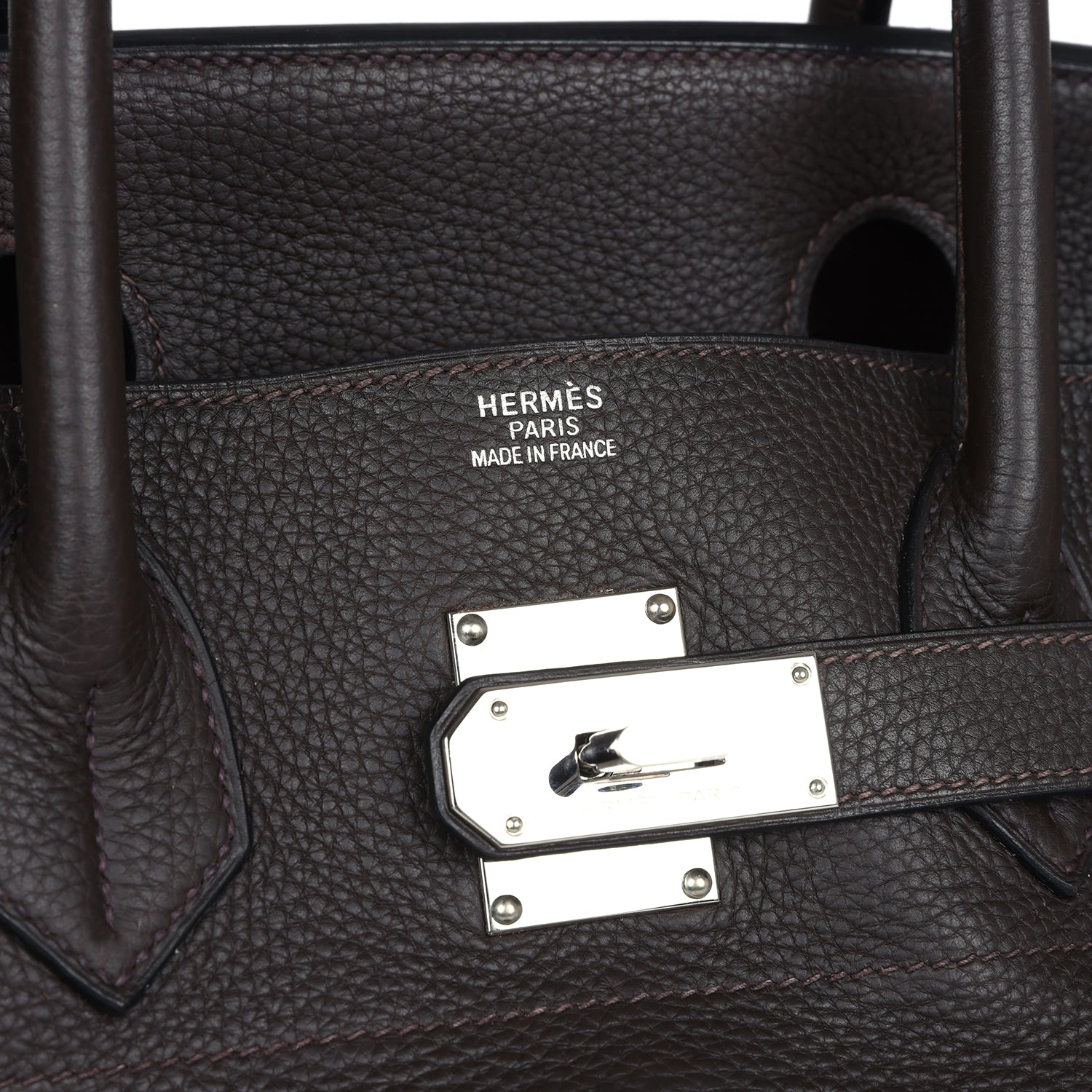 Hermes Shoulder Birkin 42 JPG Chocolate Clemence Palladium Hardware