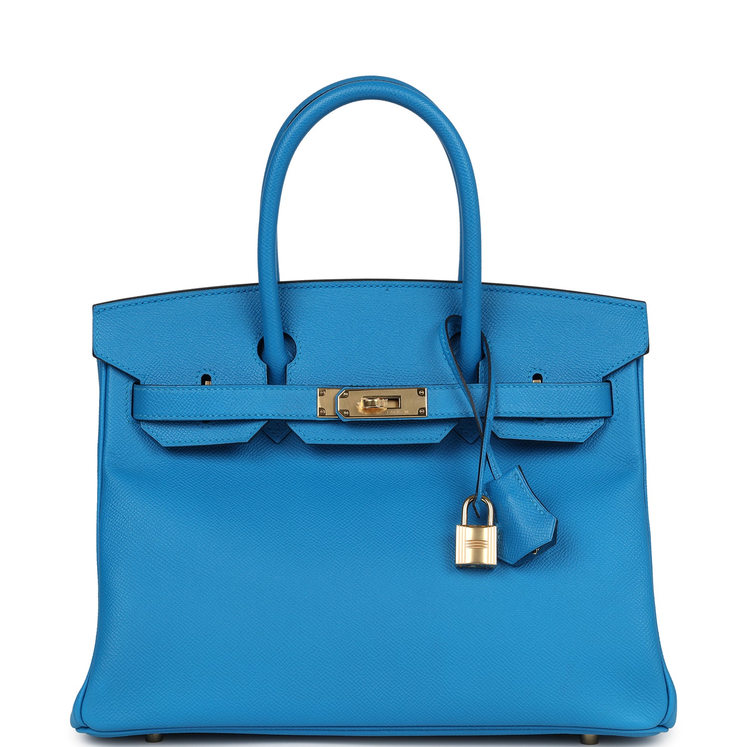 New Hermes Birkin 30 Bleu Zanzibar Epsom Gold Hardware