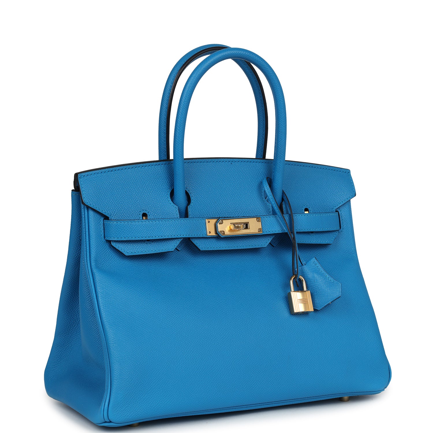 New Hermes Birkin 30 Bleu Zanzibar Epsom Gold Hardware